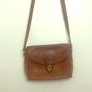 Coach vintage brown leather crossbody bag